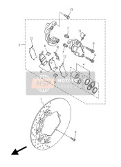 27D2580T0000, Etrier Complet (G), Yamaha, 0