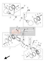 2SS833200000, Clignotant Avant 2 C, Yamaha, 0