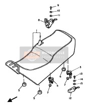 1L9247410000, Kissen, Sitz, Yamaha, 1