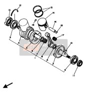 1UA116101000, Piston Ring Set (1ST 0/S), Yamaha, 0