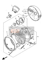 901520500500, Screw, Countersunk, Yamaha, 1