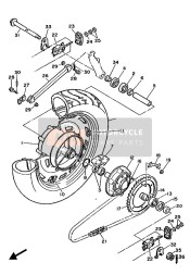 1UF253380035, Cast Wheel, Rear, Yamaha, 0