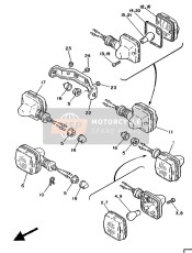 4PT833300000, Clignotant Ar 1 Cplt, Yamaha, 1