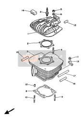 947010020400, Bougie BR8ES, Yamaha, 4