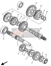 22U171310000, Ingranaggio 3M           XV500, Yamaha, 0