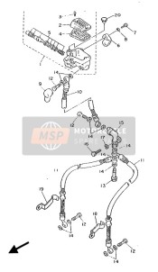 36Y258670000, Houder, Hoofdcilinder (Cb, Yamaha, 2