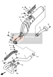 3YF147550000, Dichtung, Schalldampfer, Yamaha, 3