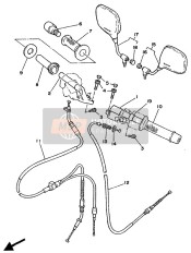 1GU262430000, Tube, Gashendel Gids, Yamaha, 1