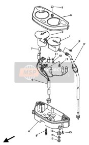 3LD835500200, Geschwindigk. Kabel Kompl., Yamaha, 2