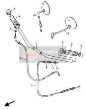 Steering Handle & Cable (Flat Handle)
