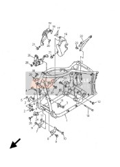 4VR211610000, Halter, Kabel, Yamaha, 2