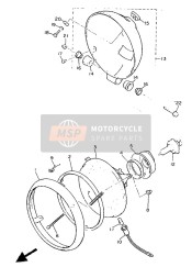 42X843660000, Gommino Faro Ant.       XV1100, Yamaha, 3