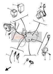 3SX819400000, Starter Relais Assy (MS5D-361), Yamaha, 3