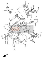 3XV262980000, Platte, Ruckblickspiegel 1, Yamaha, 2