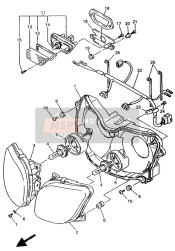 3GM843675000, Amortisseur 2,  Phare, Yamaha, 3