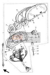 4KM836122000, Protezione Strument.  XJ900S96, Yamaha, 1