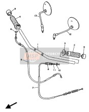 Steering Handle & Cable (Flat)