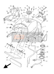 1RC2411001P0, Fuel Tank Comp., Yamaha, 0