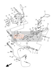 1RC262801900, Rear View Mirror Assy (Left), Yamaha, 2