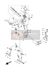 2SC2584A0200, Brake Hose Assy, Yamaha, 1