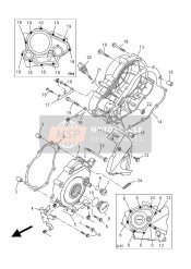 22BE54180000, Couvercle,  Carter De, Yamaha, 2