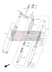 1TP233400100, Beugel Onder Comp., Yamaha, 1