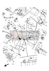 2KS825091000, Wire, Sub Lead, Yamaha, 0