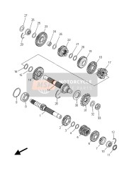 2MSE71210000, Zahnrad, 2. Ritzel, Yamaha, 0