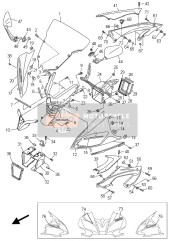 13S2117W00P0, Couvercle 8, Yamaha, 1