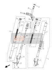 BR6F31031100, Fourche Avant Comple, Yamaha, 0