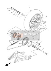 1RC2533800P2, Gegoten Wheel, Achter, Yamaha, 0