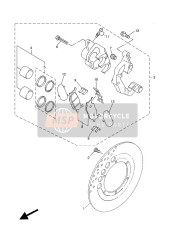 3HT2580U2000, Etrier Complet (D), Yamaha, 0