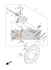 1WDF580W0100, Bremssattel Kompl., Hinten, Yamaha, 0