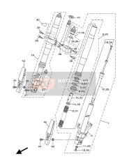 5PX231100000, Binnenste Buis Comp.1, Yamaha, 0