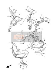 BS22830D00P1, Visor,  Side 2, Yamaha, 0