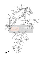 BT4F16130000, Stutze, Kotflugel 1, Yamaha, 0