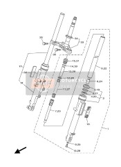 BT4F31020000, Fourche Avant Comple, Yamaha, 0