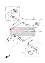 3D9H33181000, Support,  Clignotant, Yamaha, 2