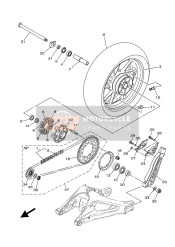 2DR2533800P6, Cast Wheel, Rear, Yamaha, 1
