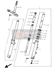 3YX231100100, Inneres Gabelbeinrohr 1, Yamaha, 1