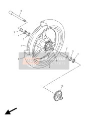 3P6W25161135, Roue A Barches Av, Yamaha, 0