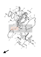 3BN154511200, Gasket, Crankcase Cover 1, Yamaha, 2