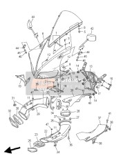 5VY2835G00P2, Body, Front Upper 1, Yamaha, 0