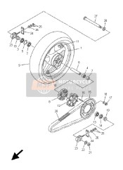 2GH253891000, Tendeur 2,  Chaine, Yamaha, 1