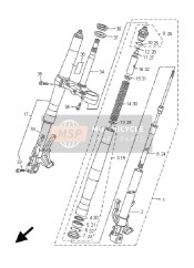 5YU231100000, Binnenste Buis Comp.1, Yamaha, 0