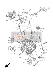 5XT111860000, Cover, Cylinder Head Side 2, Yamaha, 4