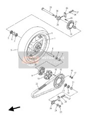 2GH253891000, Puller, Ketting 2, Yamaha, 1