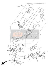 1SL146390000, Stay, Exhaust Pipe 1, Yamaha, 0