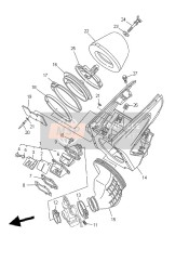 5NY144010100, Luchtfilter Huis Assy, Yamaha, 1