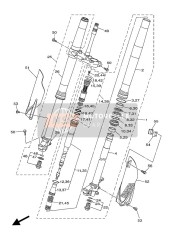 1SL231700000, Cylinder Comp., Front Fork, Yamaha, 0